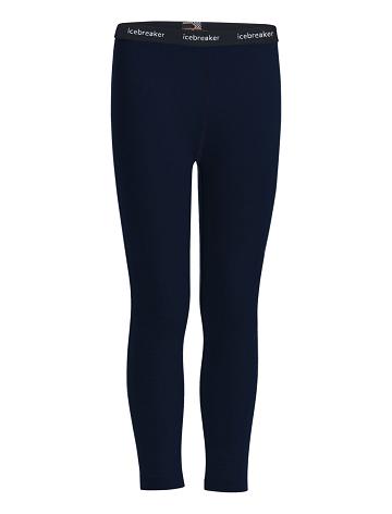 Icebreaker Merino 200 Oasis Thermal Gyerek Leggings Sötétkék | HU 1933YXFU